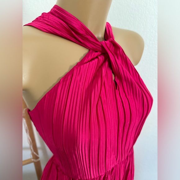 NWT Women's Halter Midi Dress - A New Day Hot Pink - Picture 6 of 8